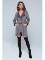 Пальто двухцветное мокко