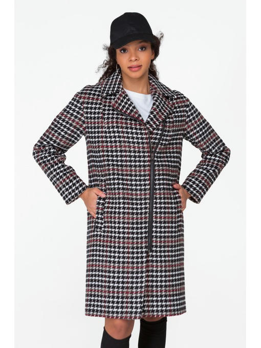 Пальто на молнии красно-черное — изображение 3