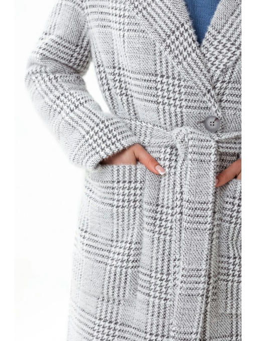 Демисезонное пальто серая лапка — изображение 4