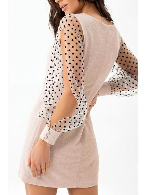 Платье на корпоратив бежевое — изображение 4