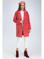 Весеннее пальто коралловое