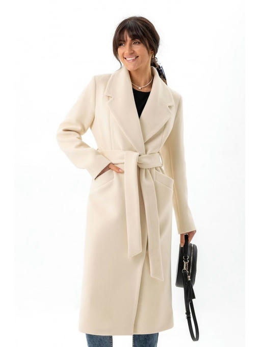 Длинное пальто молоко — изображение 2