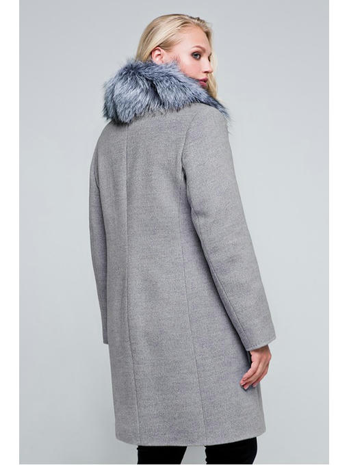 Зимнее пальто серое — изображение 4