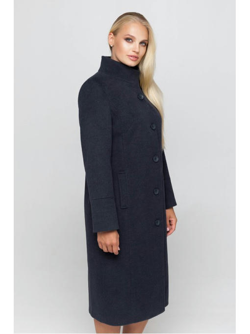 Длинное демисезонное пальто морская волна — изображение 3