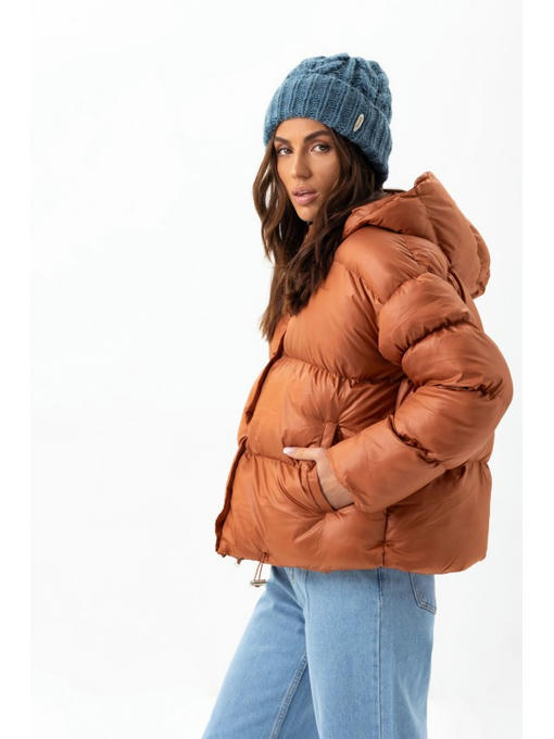 Короткая куртка коричневая — изображение 3