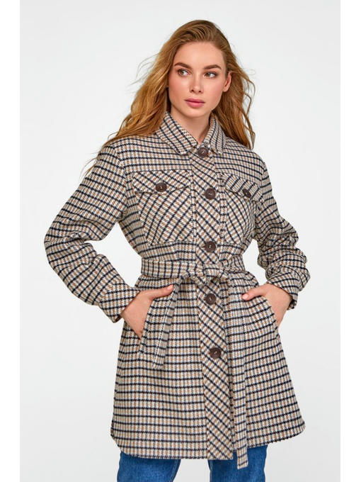 Удлиненное пальто-рубашка серое — изображение 2