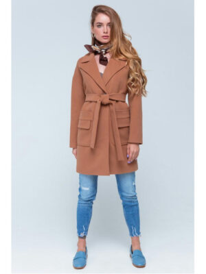 Пальто кашемировое темно-бежевое