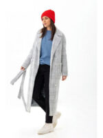 Демисезонное пальто серая лапка