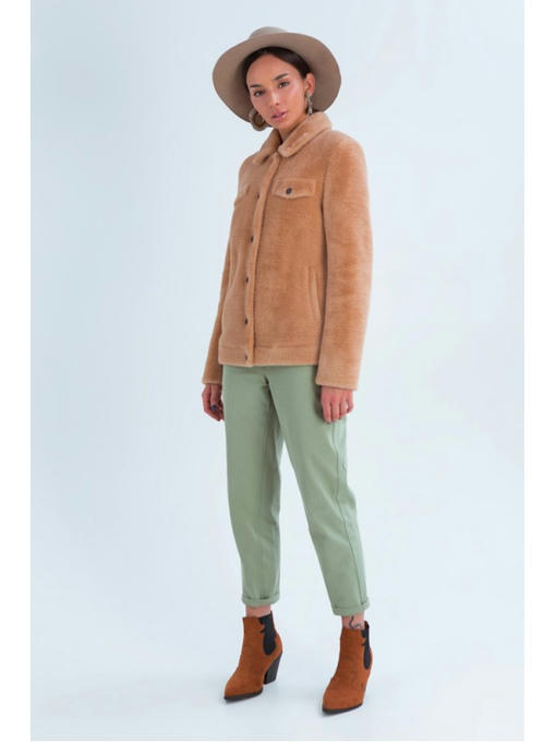 Бомбер из альпаки кэмел