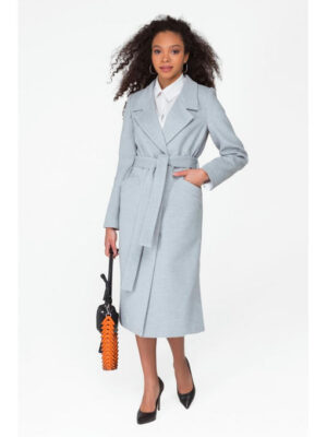 Весеннее пальто серое