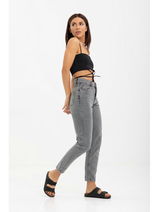 Мом джинсы серая варка — изображение 4