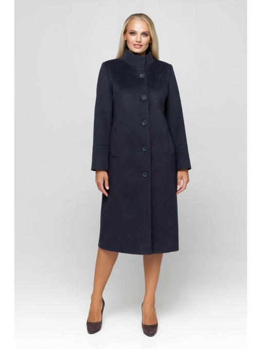 Длинное демисезонное пальто морская волна