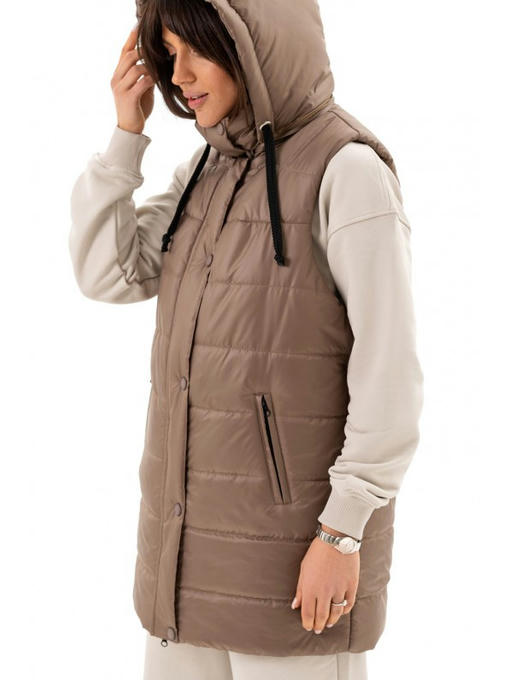 Удлиненная жилетка капучино — изображение 6