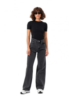 Джинсы-трубы серая варка