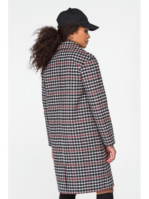 Пальто на молнии красно-черное — изображение 4