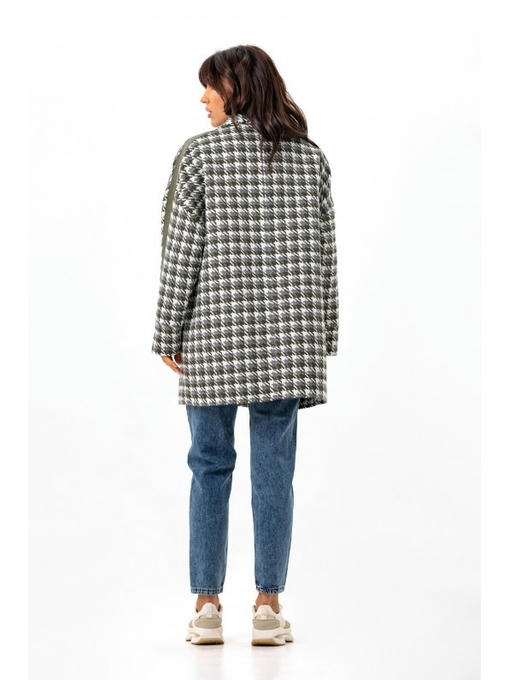 Оверсайз пальто серо-зеленое — изображение 9