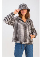 Панама в узор звездочку черно-белая