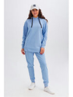 Женский костюм из трехнитки голубой