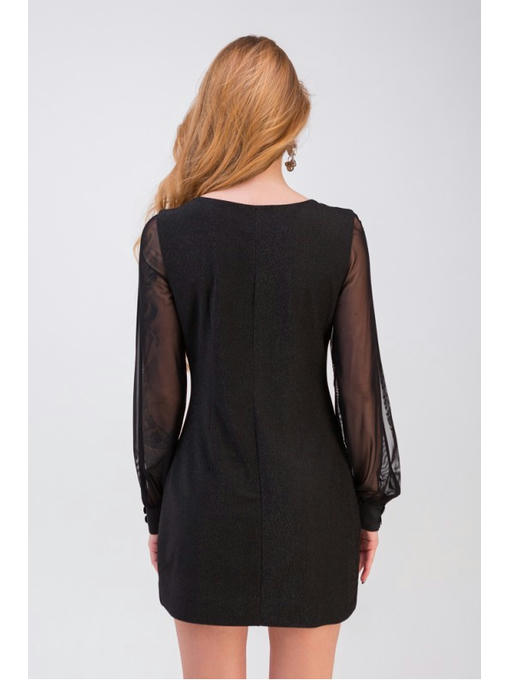 Короткое коктейльное платье черное — изображение 4