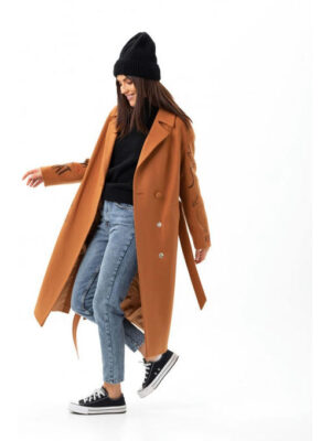 Женская вязаная шапка с отворотом черная