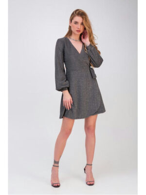 Платье с блестками серебро