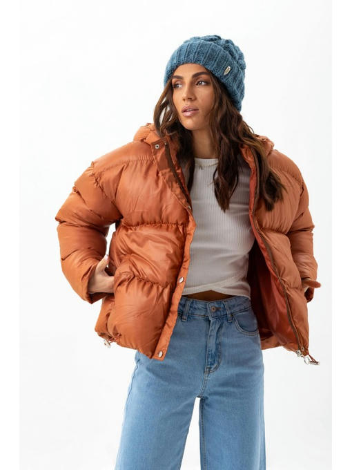 Короткая куртка коричневая — изображение 7