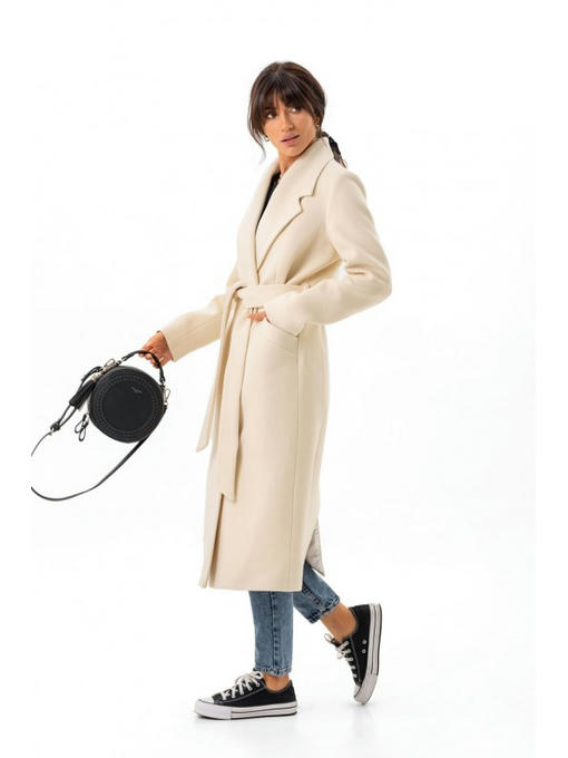 Длинное пальто молоко — изображение 6