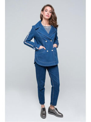 Джинсовый пиджак синий