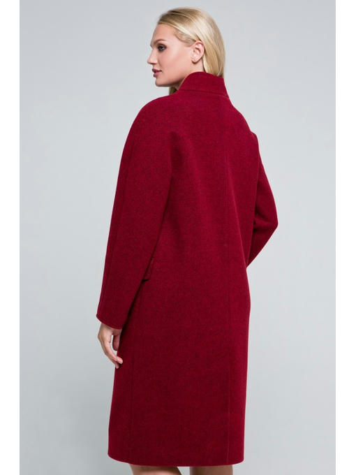 Пальто оверсайз бордовое — изображение 4