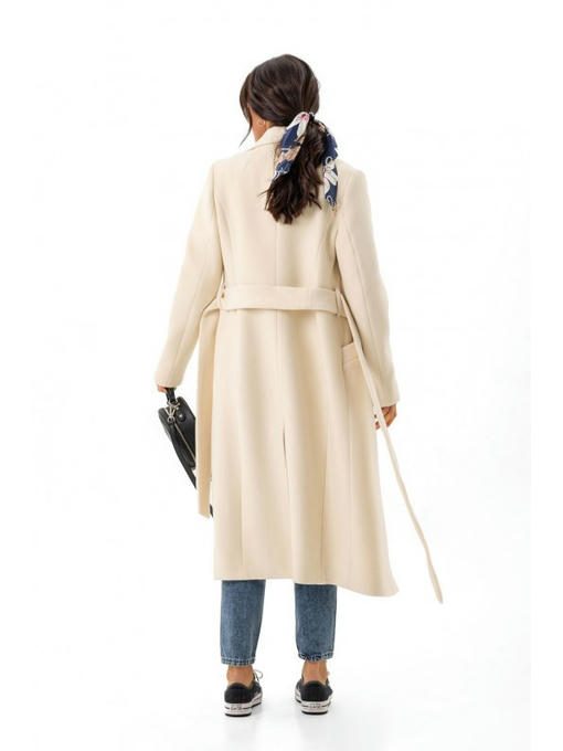 Длинное пальто молоко — изображение 8