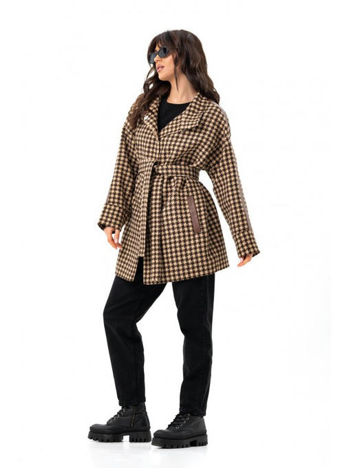 Оверсайз пальто коричневое — изображение 5