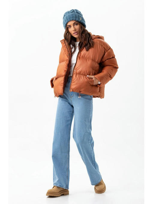 Короткая куртка коричневая — изображение 8