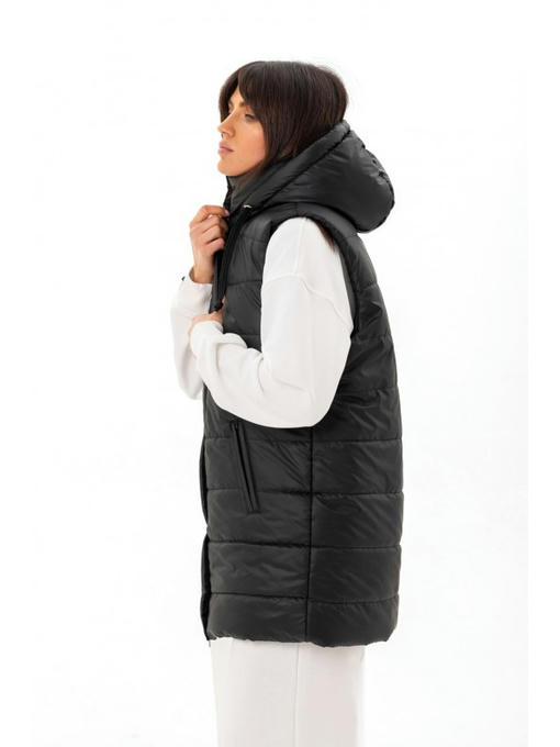 Удлиненная жилетка черная — изображение 5