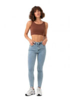 Женские джинсы слим голубые