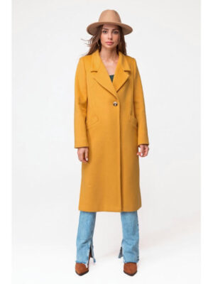 Весеннее пальто желтое