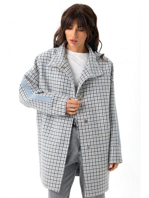 Оверсайз пальто голубой — изображение 6