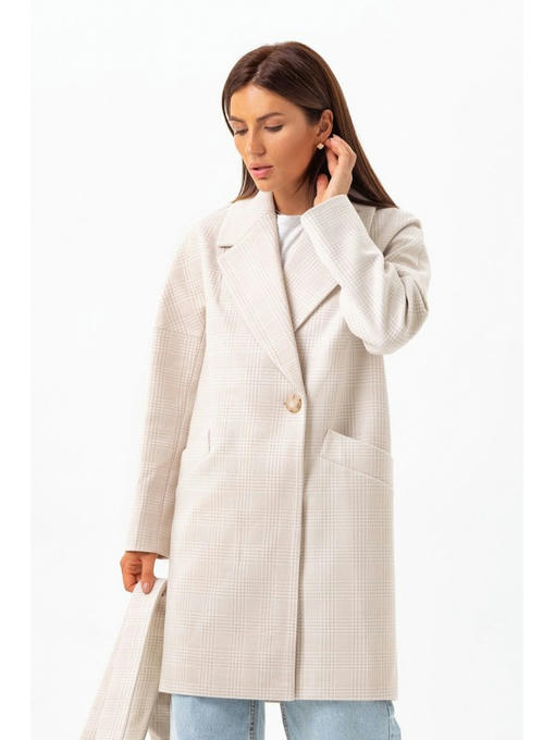 Утепленное пальто оверсайз бежевое — изображение 2