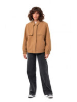 Бомбер с кокетками кэмел