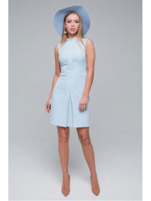 Платье без рукавов голубое