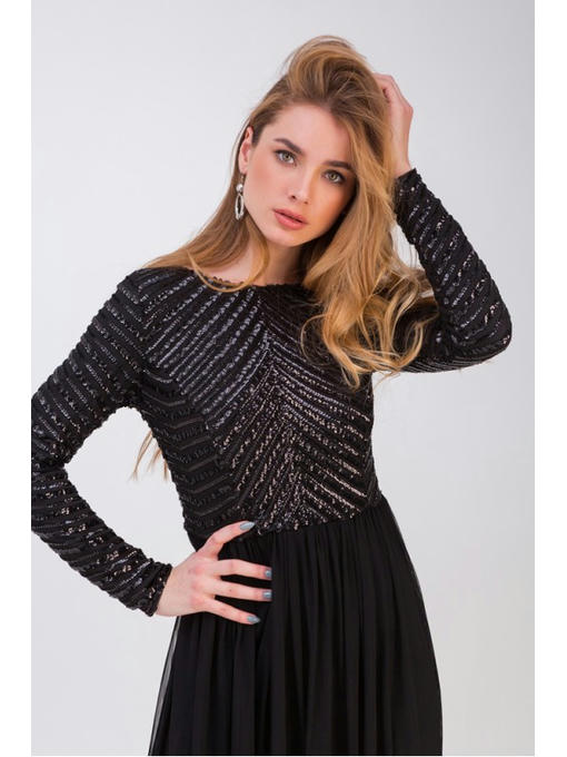 Длинное вечернее платье черное — изображение 3