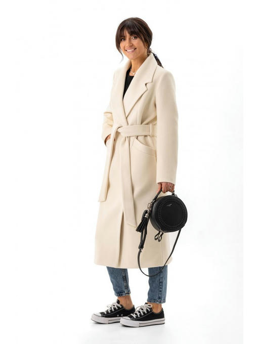 Длинное пальто молоко — изображение 7