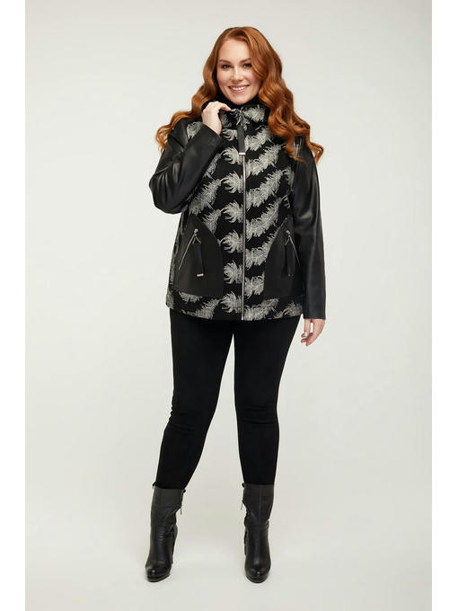 Куртка эко-кожа перо