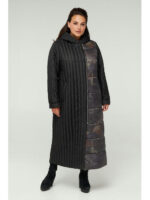 Длинное стеганное пальто 893