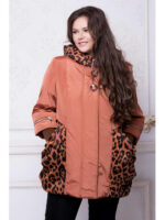 Женская куртка с леопардовыми карманами