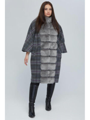 Элегантное пальто принт