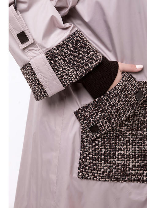 Демисезонный комбинированный плащ — изображение 3