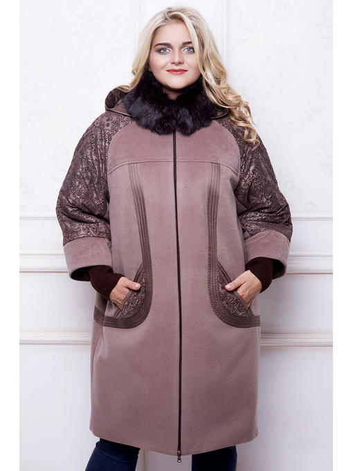 Удлиненное зимнее пальто флок — изображение 3