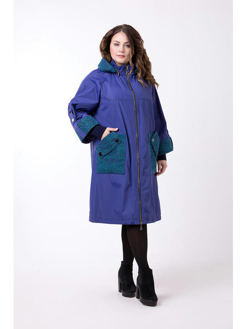 Демисезонный комбинированный плащ — изображение 4