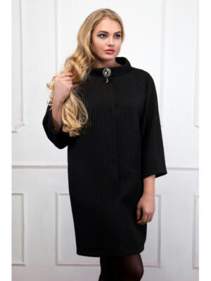 Элегантное легкое черное пальто