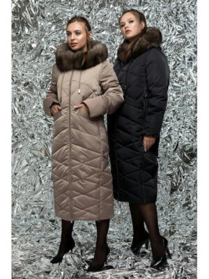 Пуховик мех песец